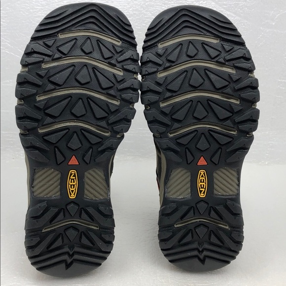 NEW Keen Boots Ridge Flex Mid Hiking Waterproof Dark Olive/Red Mens Size 7.5 main image 9